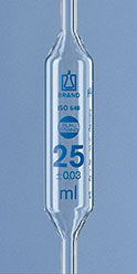 Volumetric pipettes, two marks, class AS, serialized and certified, AR-GLAS® glass