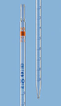 Graduated pipette, class AS, tipe 3, total delivery, serialized and certified, AR-GLAS® glass