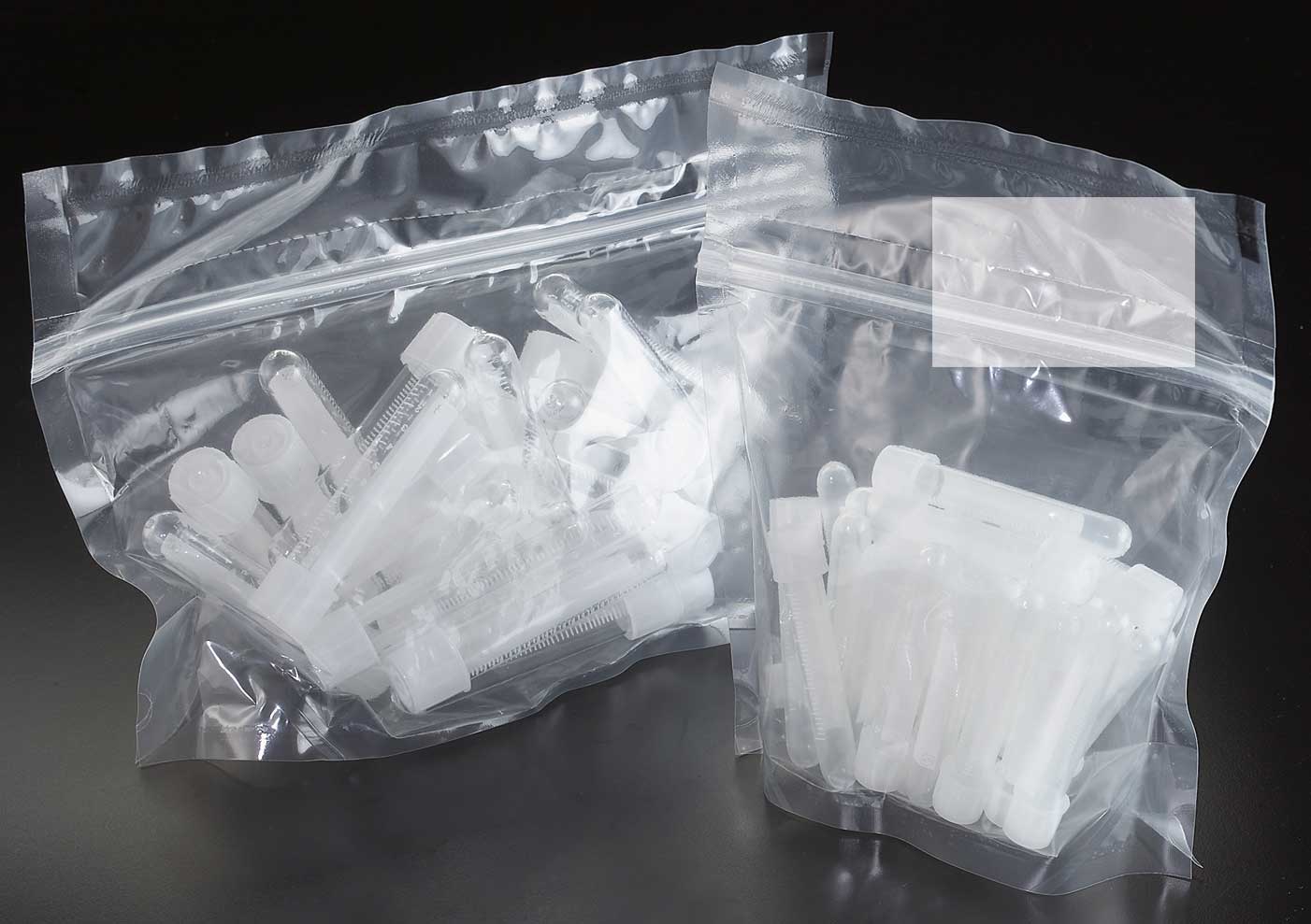 Sterile culture tubes in polystyrene