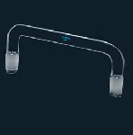Piece with double elbow with vertical joints