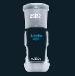 Straight adapter piece socket ground and ball-and-cone joint