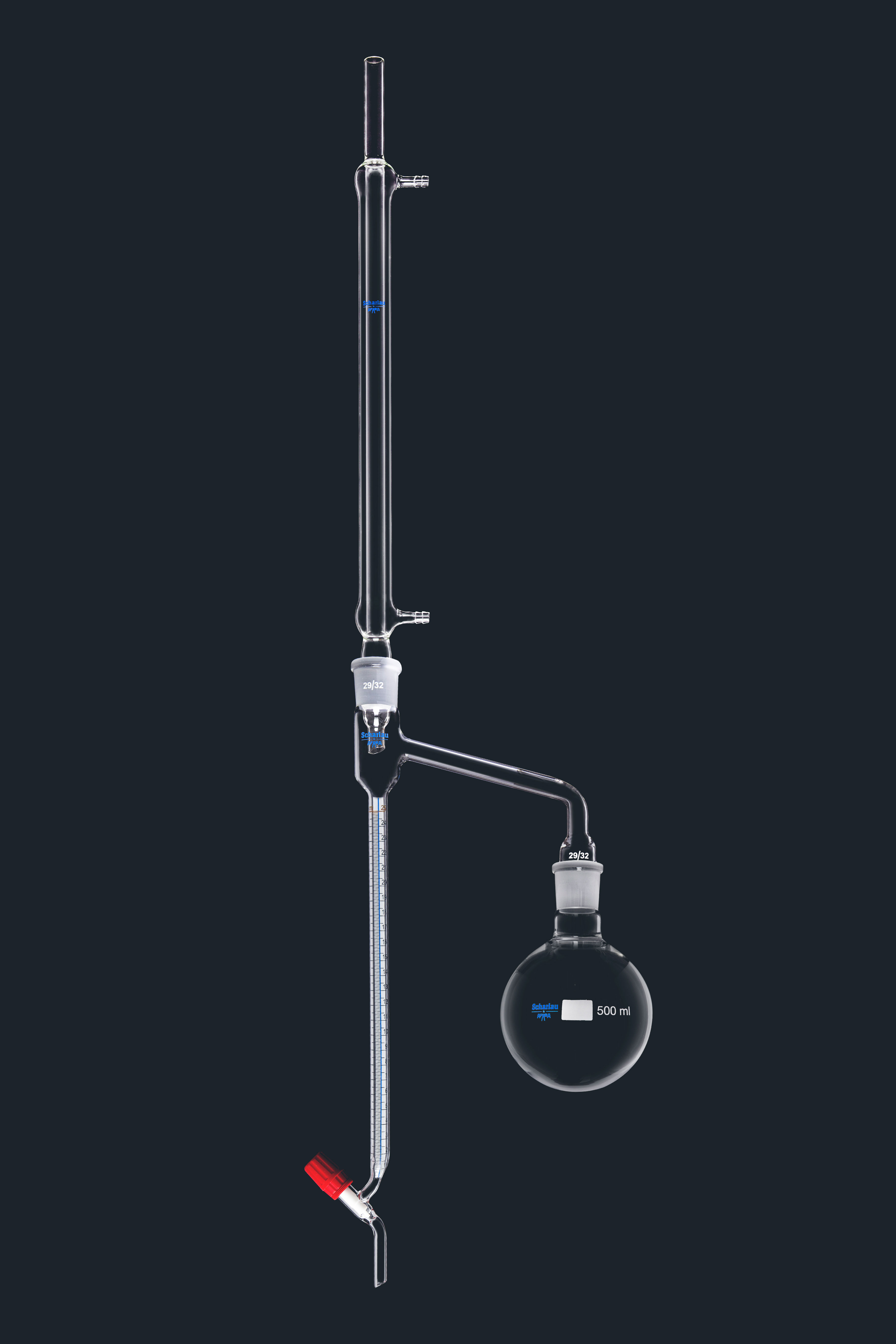 Dean-Stark glass apparatus 25ml with needle stopcock