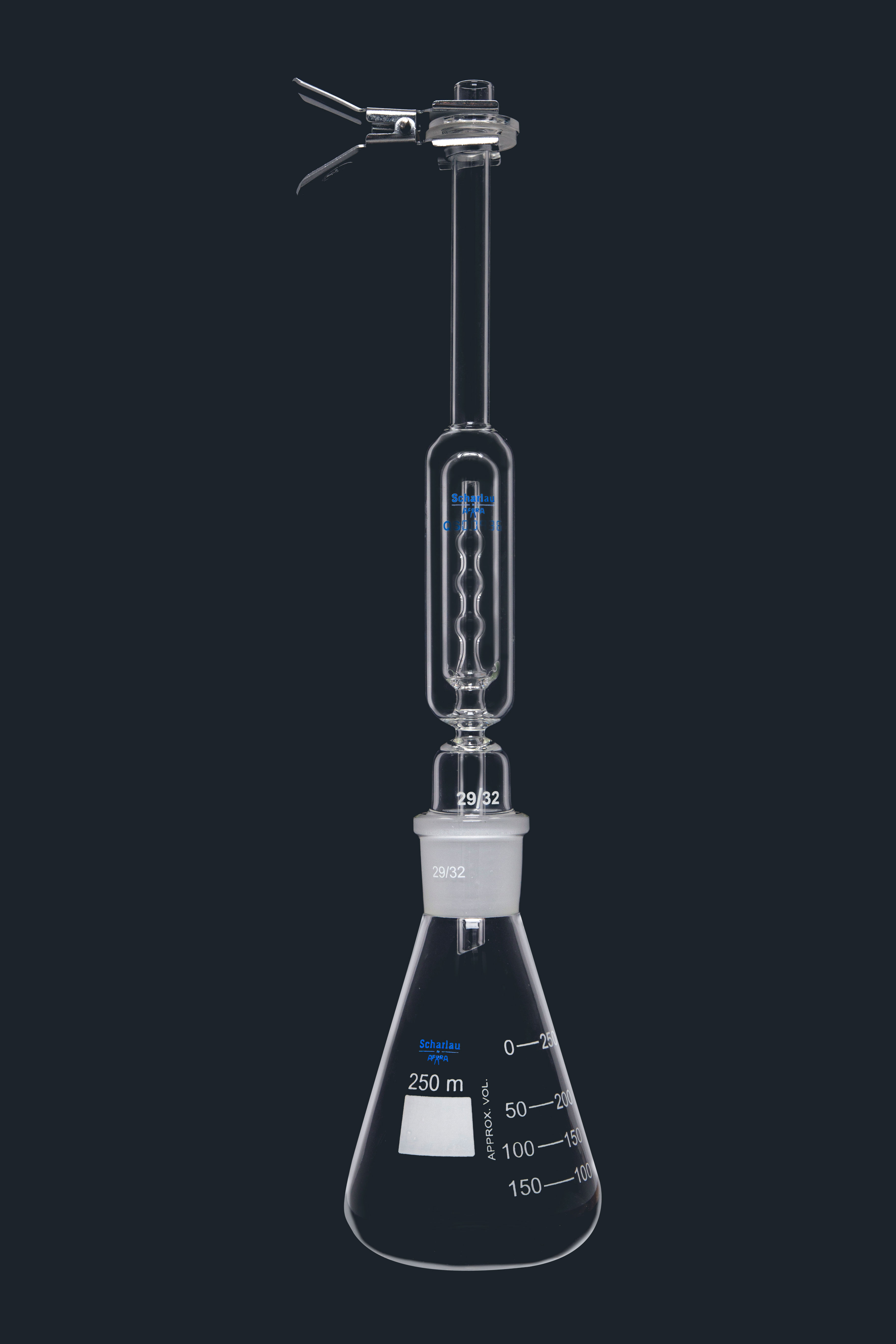 Glass apparatus for arsenic determination by Gutzeit method