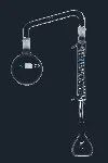 Glass apparatus for determination of alcoholic grade in wines