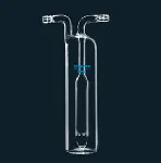 Muencke gas washing bottle with jointed glass connections