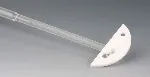 Pivoting blades with crescent-shaped PTFE
