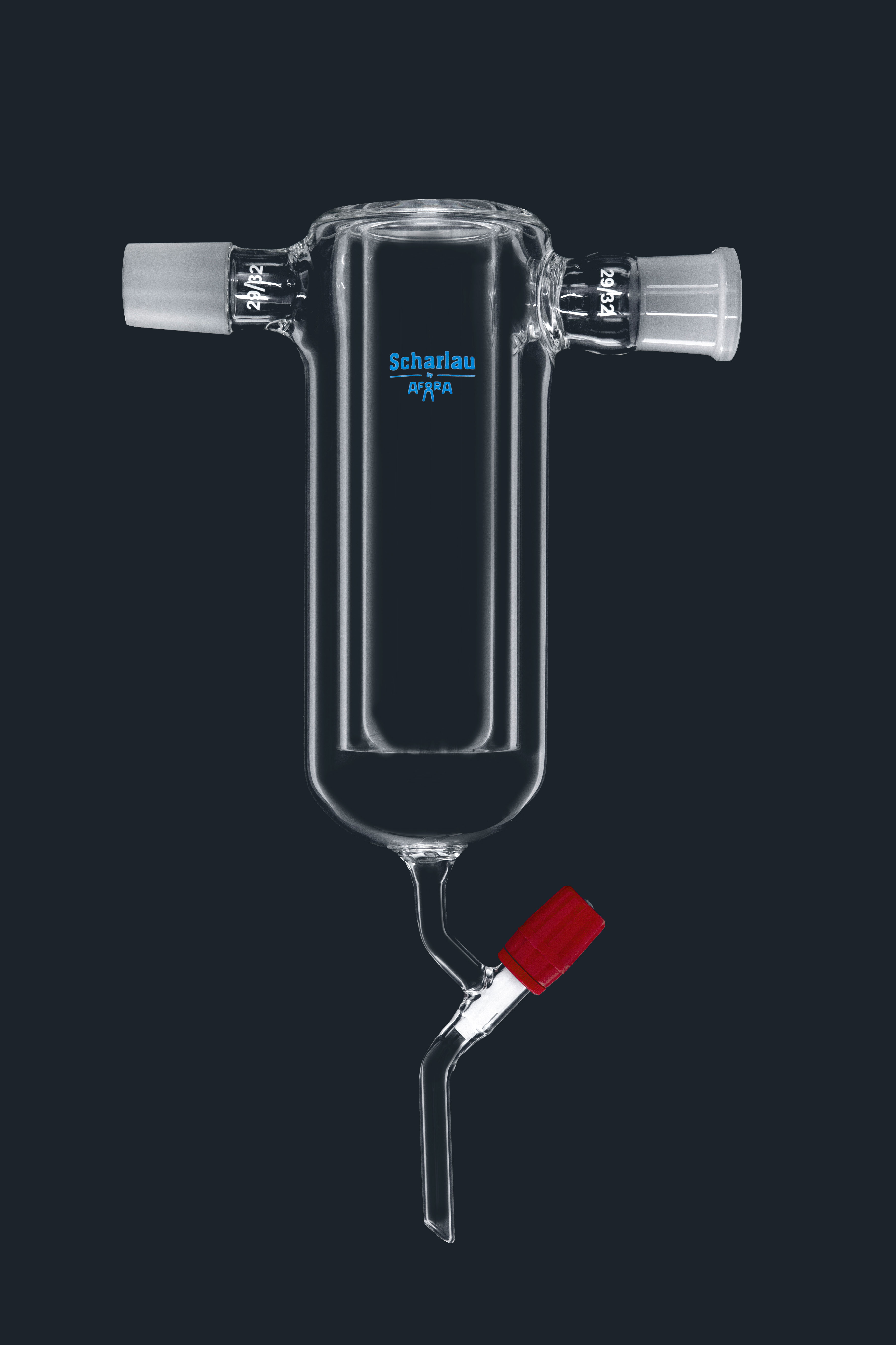 Jacketed cold traps with PTFE needle stopcock