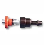 Safety flange for olive-rubber tube connection