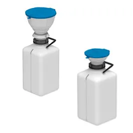WASTE CONTAINERS, SAFETY FUNNELS AND CAPS