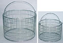 Stainless steel wire baskets for Selecta autoclaves