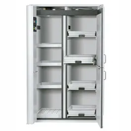 Empty safety cabinet for storing hazardous chemicals in the laboratory