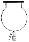 Spheric reactor with PTFE stopcock, flat seal FG