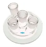 Reactor lid with four necks, flat flange FG