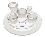 Reactor lid with five necks, flat flange FG