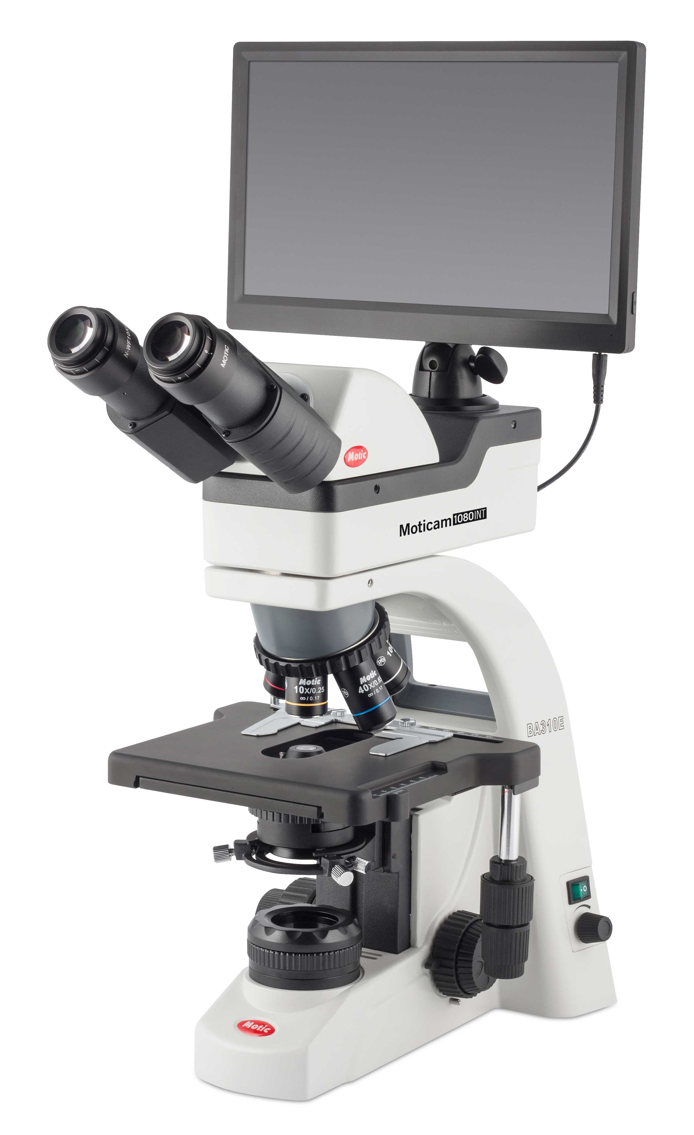 Digital Microscopy Station MOTIC BA310E &amp; Moticam 1080INT (Screen 11' Display HD Images and capture 8MP on SD Card)
