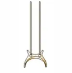 Support reactor , U-shaped , with two vertical rods flat flange FG