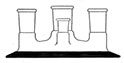 Reactor lid with four necks, DN flange Schott type