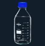 Clear laboratory bottle