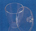 Clear quartz high form crucibles without lid