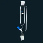 Dropping funnels, cylindrical, with needle-valve plug, with pressure equalizing tube