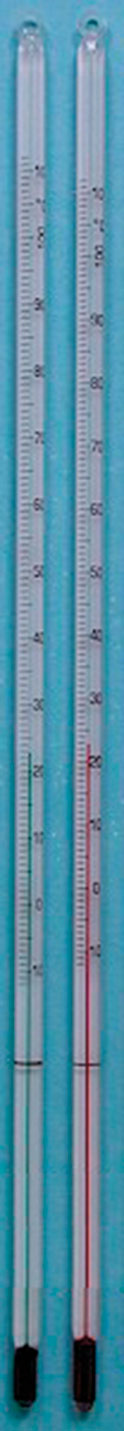 Thermometers, rod scale, general purpose, basic quality, immersion 76mm, length 300mm
