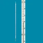 Precision thermometers, opal scale, full immersion, red liquid