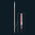 Precision Thermometers, low temperature, opal scale, white stripe, full immersion