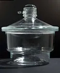 Full vacuum desiccator glass, with rotary switch, soda glass