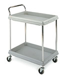 Laboratory trolley with shelves