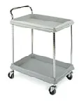 Laboratory trolley with shelves