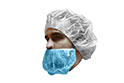 Beard cover, blue PP, with elastic