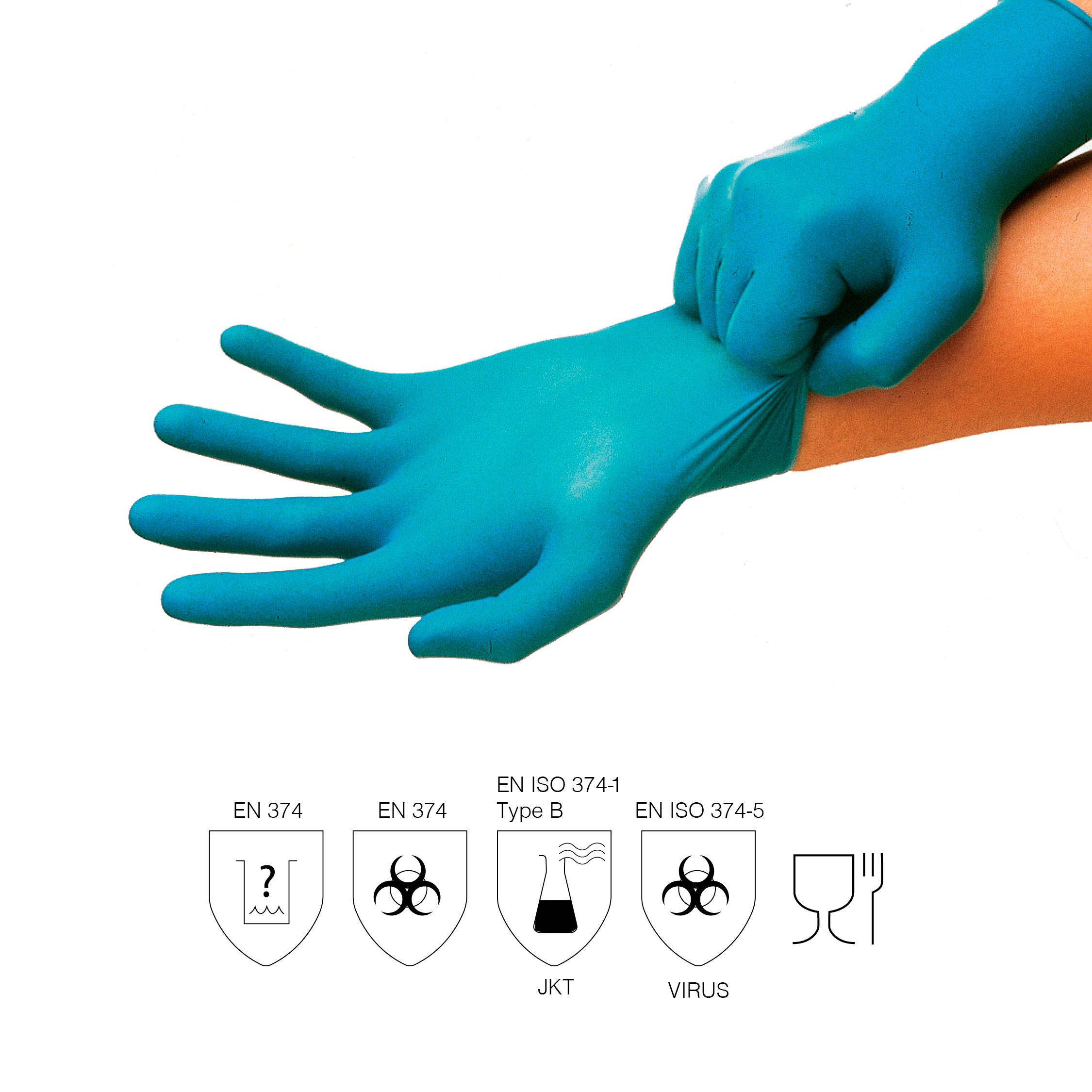 Nitrile disposable gloves with powder, Touch N Tuff®