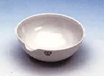 Evaporating dishes with glass spout