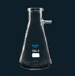 Suction flask, with rim, vacuum resistant, borosilicate glass