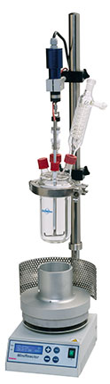Minireactor compacto para síntesis en fase líquida con agitación mecánica y calefacción
