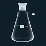 Suction flask with ground joint, vacuum resistant, borosilicate glass