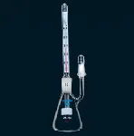 Gay-Lussac specific gravity glass flasks with thermometer from 0 to 40ºC