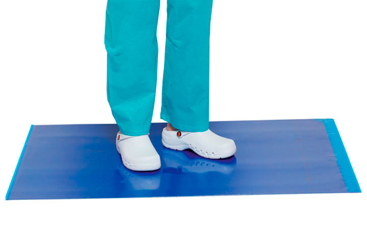 Antimicrobial multi-layer mat, blue color