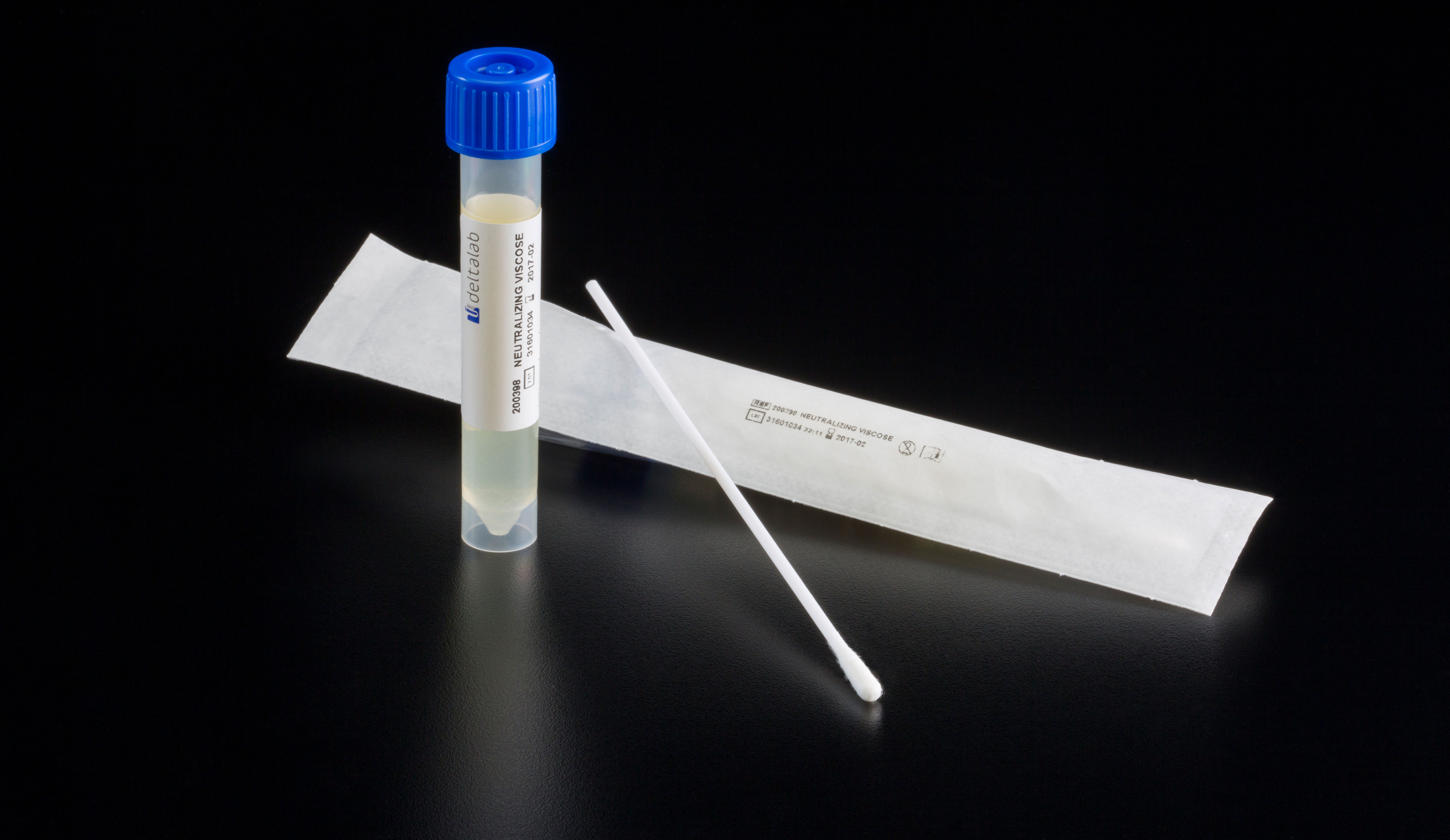 Sterile swabs with media