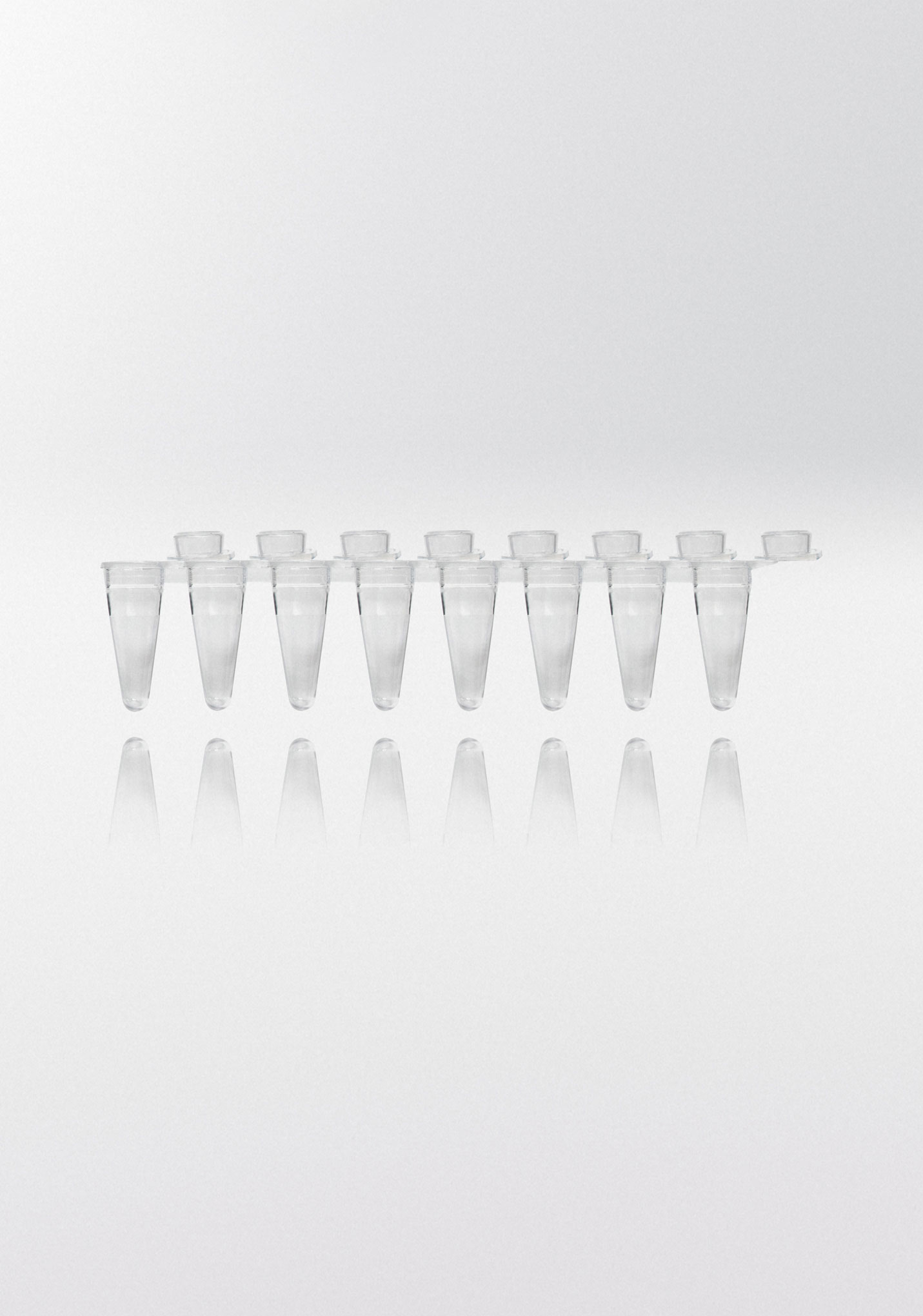 Strips of tubes for PCR