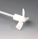 PTFE stirring rod, helical shape with 3 blades at 45º