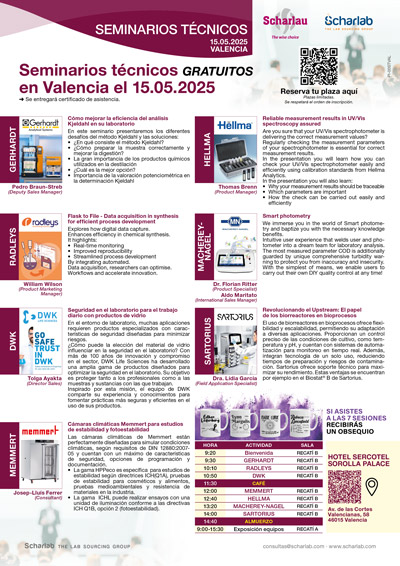 Seminarios técnicos en Valencia 15.05.25