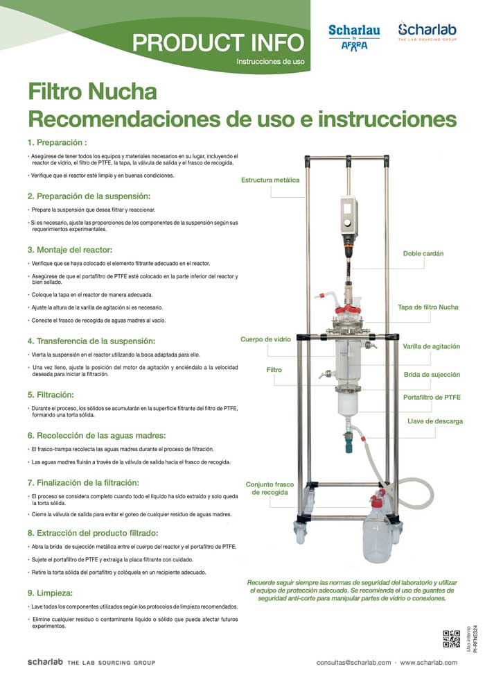 Filtro Nucha Recomendaciones de uso e instrucciones