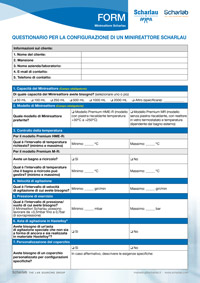 questionario configurazione minireattore scharlau