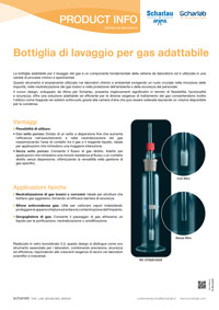 Bottiglia lavaggio gas adattabile