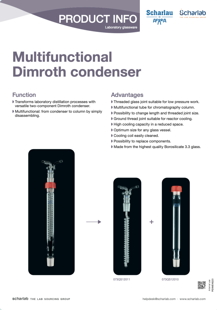 Laboratory Efficiency with Scharlau's Condensers