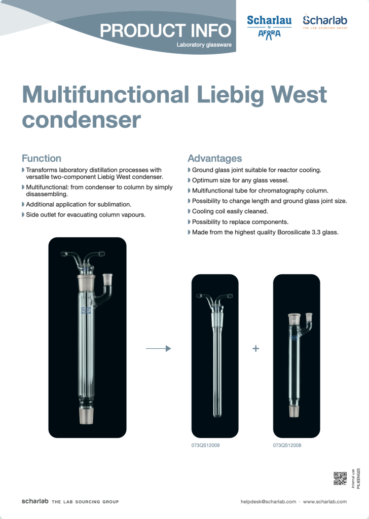 Laboratory Efficiency with Scharlau's Condensers