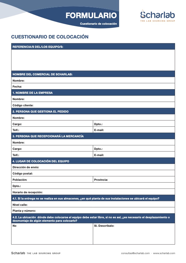 formulario de servicio de entregas