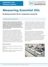 Measuring essential oils
