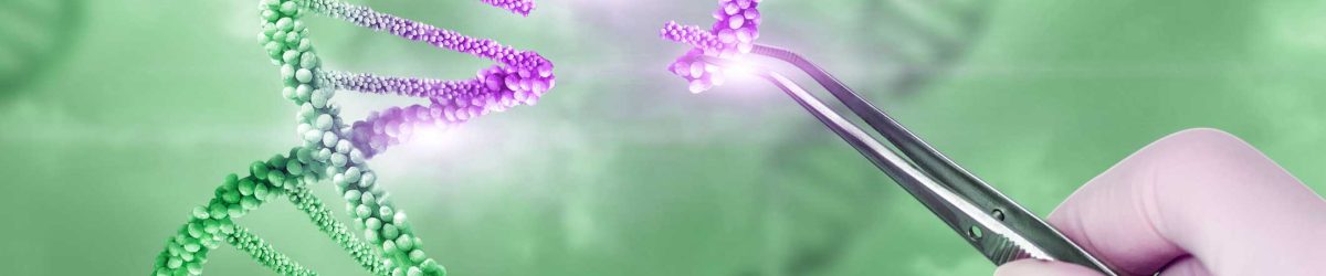 Representación artística simbolizando la síntesis de oligos con unas pinzas colocando un nucleótido en una cadena de DNA